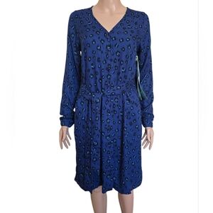 Aventura Twighlight Blue Ritta Dress Cheetah Print